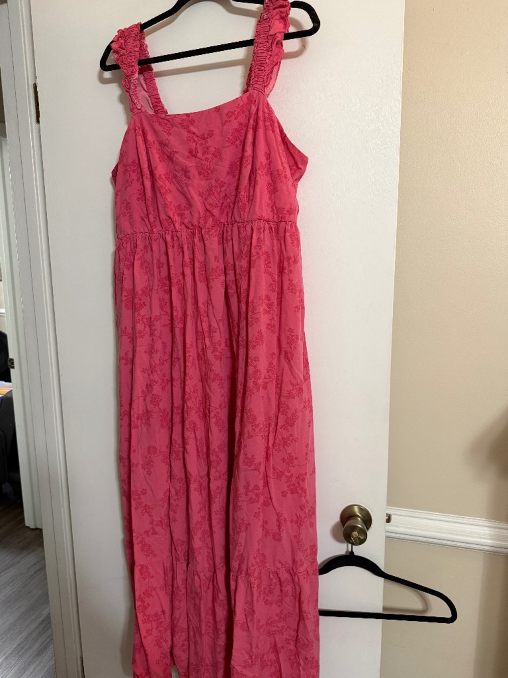 EUC Torrid 2XL pink on pink sleeveless maxi dress